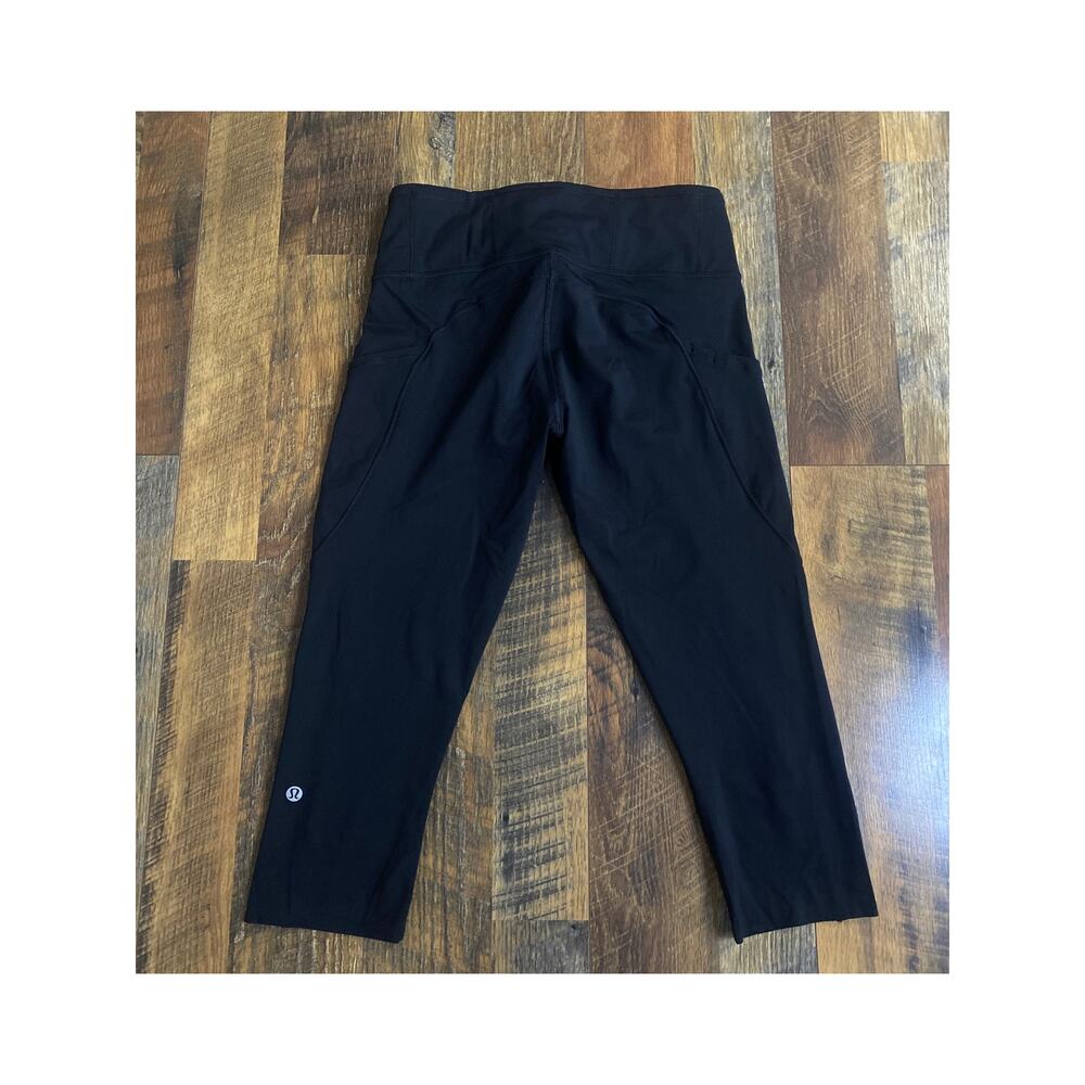 Lululemon Fast Free Crop II 19" Non Reflective Black Size 8 Nulux
